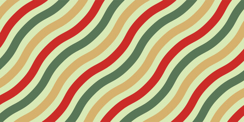 Retro wavy striped wallpaper and background design. Retro line pattern abstract background. Seamless pattern.