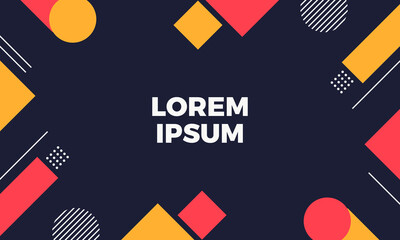 Dynamic Abstract Background with Geometric Shapes. For Design Template