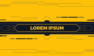 Futuristic Yellow and Black Abstract Background. For Design Template