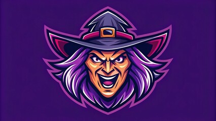 Angry Witch Mascot Logo Design: Modern Illustration for Esports & Sport Teams