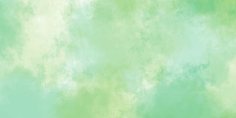 Sky blue watercolor texture. green, white color background. digital art painting. Hand painted texture. Soft clouds in the sky. Vintage style, vector illustration. light, cloudy sky, smoky, cloud, ink