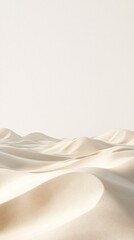Smooth sand dunes form a serene desert landscape under a clear sky