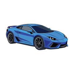 Fototapeta premium High Quality Sports Car Vector Illustration Design On Clean White Background