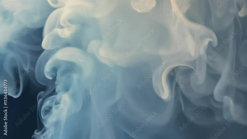 Leinwandbilder swirling smoke patterns in a serene atmosphere create a calming visual experience at dusk