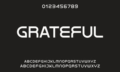 Modern minimal abstract alphabet fonts. Typography technology, electronic, movie, digital, music, future, logo creative font.