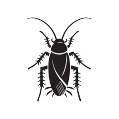 Cockroach logo. Isolated cockroach on white background