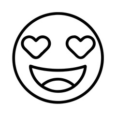 laughing emoji with heart icon