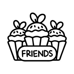 friends cheering together icon