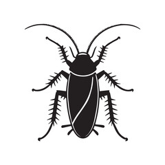 solid animal cockroach icon vector illustration