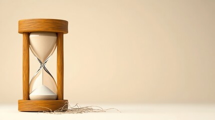 [Everyday Rituals techniques routines] Timeless Urgency: Classic Analog Clock Against Neutral Background