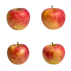 red apples isolated on white