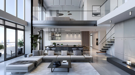 Obraz premium Shepherd Guiding his Flock: A lone shepherd, wearing a traditional hat and vest, leads a large flock of sheep across a rolling green hillside.