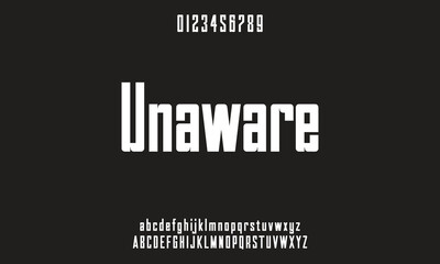 Fototapeta premium Modern minimal abstract alphabet fonts. Typography technology, electronic, movie, digital, music, future, logo creative font.
