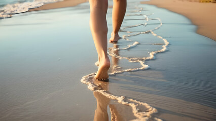 Footprints that contain the meaning of the spirit of unretreating 