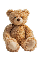 Obraz premium A Fluffy Teddy Bear, Isolated on a Transparent Background, Ideal for Children's, Toys, or Cuddly-Themed Designs