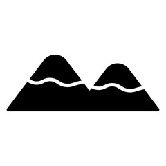 rugged mountain peak, symbolizing adventure, nature, and outdoor exploration, with sharp lines and bold shapes.