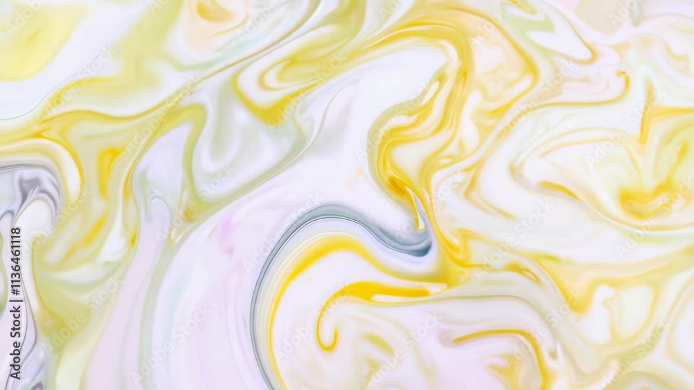 Poster Beautiful abstract swirls with pastel colors creating a calming effect visually appealing to all viewers