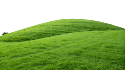 Lawn hill isolated on a transparent background