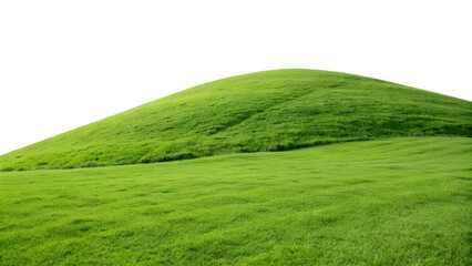 Fototapeta premium Lawn hill isolated on a transparent background