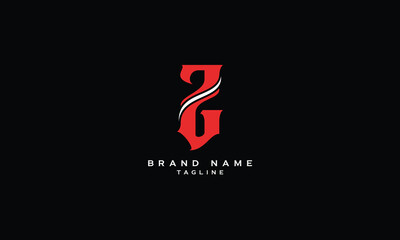 ZG, GZ, Abstract initial monogram letter alphabet logo design