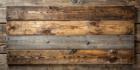 Fototapeta premium Rustic Wooden Planks Background Texture Weathered Brown and Gray Wood