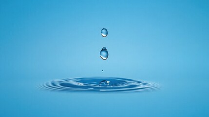 Water conservation concept visualization revealing pristine droplet dynamics through minimalist environmental design and scientific liquid reflection