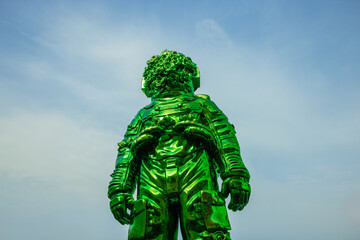 FILIPPO TINCOLINI SPACEMAN SCULPTURE, Capri, Italy - 17 Oct 2024