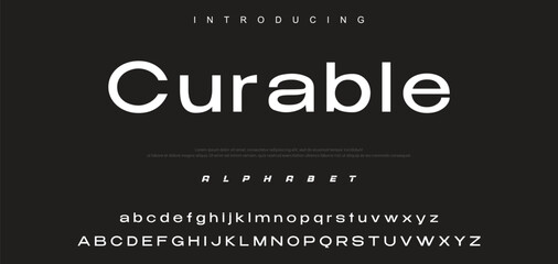 Modern minimal abstract alphabet fonts. Typography technology, electronic, movie, digital, music, future, logo creative font.