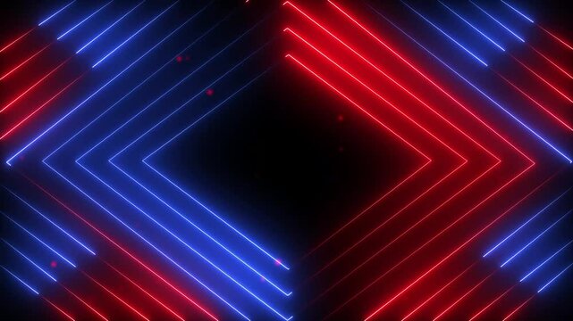 Neon line abstract background. Neon glowing line. Abstract lights animated on a abstraction neon Lines moving screen.