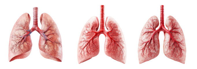Detailed Illustration of Human Lungs Anatomy