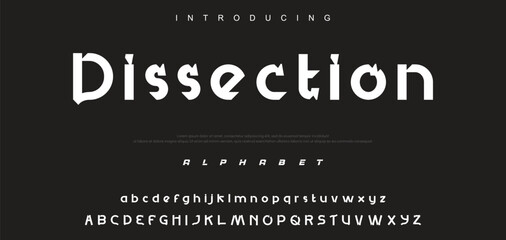Modern Bold Font. Sans Serif Font. Regular Uppercase Lowercase Typography urban style alphabet fonts for fashion, sport, technology, digital, movie, logo design, vector illustration