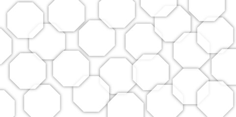 3d white hexagon, honeycomb, presentation, website design. Illustration, technology, advertising. seamless pattern. modern abstract wide banner with geometric shapes. Vector, pink colored squares, art