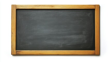 Blank Chalkboard with Wooden Frame for Educational Purposes