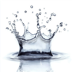 Isolated Water-Style Splash on White Surface