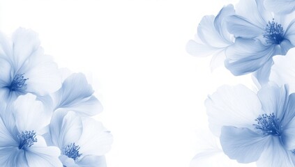 Obraz premium Delicate Blue Floral Design: A Stunning Background of Soft Petals