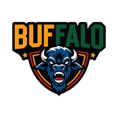 Buffalo mascot Esport logo