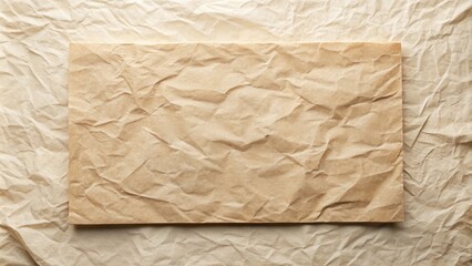 Textured Brown Paper Background A Crinkled Sheet on a Wrinkled Surface