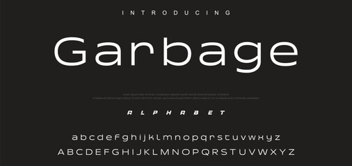 Modern Bold Font. Sans Serif Font. Regular Uppercase Lowercase Typography urban style alphabet fonts for fashion, sport, technology, digital, movie, logo design, vector illustration