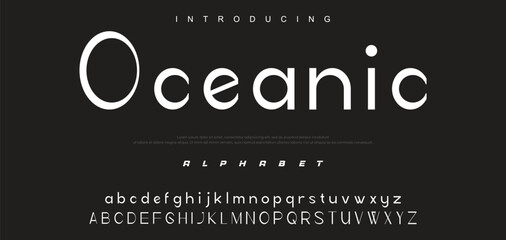 Modern Bold Font. Sans Serif Font. Regular Uppercase Lowercase Typography urban style alphabet fonts for fashion, sport, technology, digital, movie, logo design, vector illustration