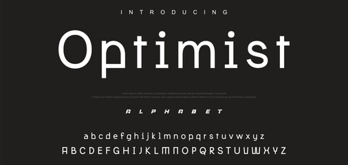 Modern Bold Font. Sans Serif Font. Regular Uppercase Lowercase Typography urban style alphabet fonts for fashion, sport, technology, digital, movie, logo design, vector illustration