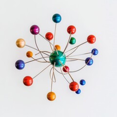 Obraz premium A colorful atom model