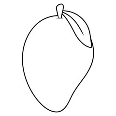 mango fruit with leaf