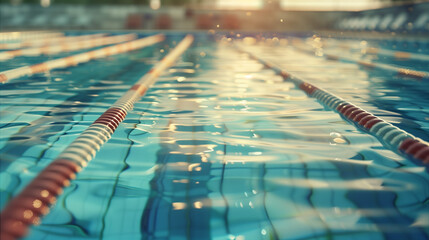 swimming pool in the morning