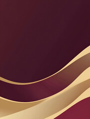 Abstract design featuring flowing curves in maroon and gold tones for a modern aesthetic.