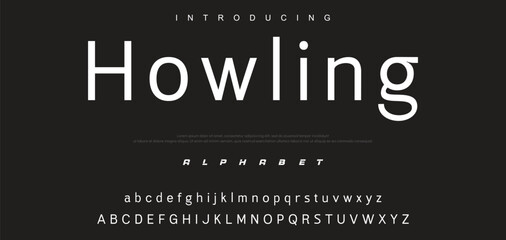 Modern font design, trendy alphabet letters and numbers vector illustration