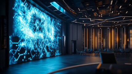 Large LED screen on stage