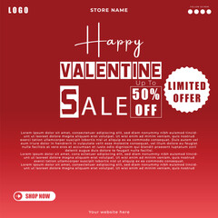 valentine's day sale post, cover, editable template,14 february post, couples salee offer post