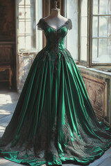 Fototapeta premium Young woman wearing Victorian era clothes