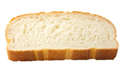 Single slice of white bread, isolated on transparent background