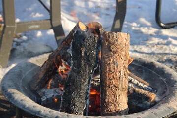fire in the firepit